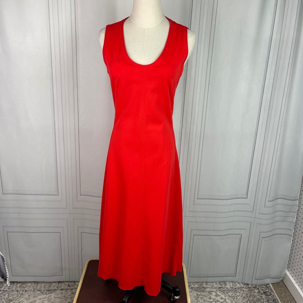Joseph - "Lina"‎ Super Stretch A-Line Sleeveless Midi Dress - Red - FR40/US 8